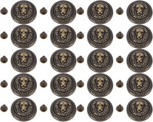 ชุดหมุดหัวสิงโต CHEOTIME ขนาดมม. ทำจากโลหะผสมสังกะสี ตกแต่งสไตล์วินเทจ พร้อมสกรูขนาดมม. สำหรับกระเป๋า รองเท้า เสื้อผ้า และอื่นๆ - Product Image 1