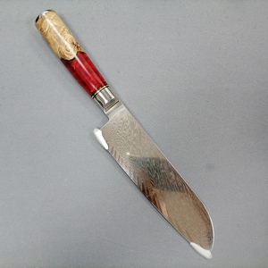 Dm6rsw1 Damascus nhà bếp dao nhựa màu đỏ xử lý 6 cái Dao đặt dao cạo sắc nét chống gỉ VG10 thép dao đặt cho nhà bếp - Product Image 6