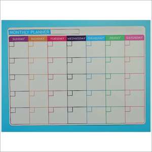 NOUVEAU MAGNETICS Calendriers pliables personnalisés en PLA pour la planification mensuelle, <span class=keywords><strong>hebdomadaire</strong></span> et quotidienne, tableau blanc magnétique pour réfrigérateur, mur, porte - Product Image 3