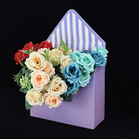 Emballage de boîtes à fleurs en papier kraft de mariage personnalisé en gros. Boîte cadeau fleur en papier kraft