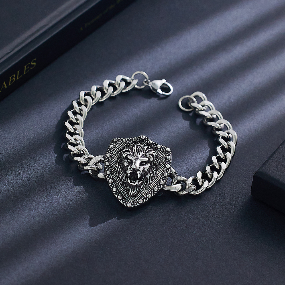 Bracelet Chaîne Cubaine Homme Acier Inoxydable - Bijou Argenté Tendance - Neuf Avec étiquettes