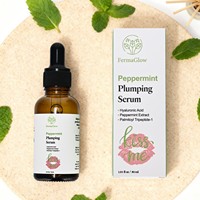 Sérum Repulpant Lèvres Menthe Poivrée Peptides Acide Hyaluronique Hydratant Lissant Soin des Lèvres Sèches et Gercées Marque Blanche