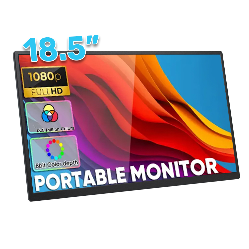 <strong>2026</strong> Portable Open Frame Touch TFT Widescreen Type C 18.5" Inch Gaming LCD Monitor with Bracket Support