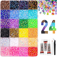 Venta al por Mayor de Piedras de Resina Planas de 40 Colores, 3mm, Juego de Colores Variados, Kit de Bricolaje para Decoración de Uñas
