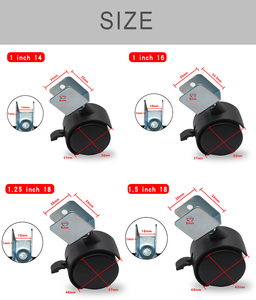 Furniture Casters U-bracket <strong>Wheels</strong> <strong>for</strong> Foden <strong>Table</strong> Kids Baby Bed - Product Image 2