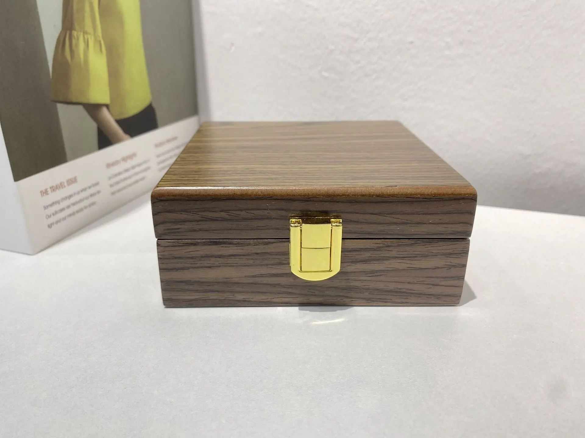 Handmade Walnut Wooden Jewelry Storage Case with Durable Square Design Drawers Custom Painted Luxury Eco-Friendly Watch Boxes