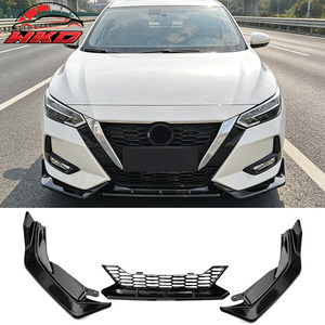 Convient pour Nissan Sentra B18 2020-2023, lèvre de pare-chocs avant style Skyline, noir brillant - Product Image 1