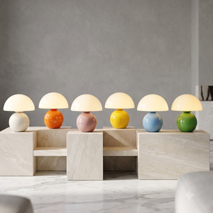 Retro Space Age Bedside Desk Light Cordless Rechargeable Night Light Mid Century Modern <strong>Funky</strong> Ceramic Mushroom <strong>Table</strong> <strong>Lamp</strong> - Product Image 6