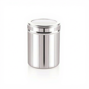 Stainless Steel Food <b>Storage</b> Containers Round Airtight Metal <b>Jars</b> <b>for</b> <b>Kitchen</b> Use Capacity Minimalist Design - Product Image 2