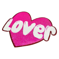 Patchs thermocollants personnalisés en chenille brodée avec logo, lettres, sequins, fleurs et cœurs pour la Saint-Valentin et le Mardi Gras