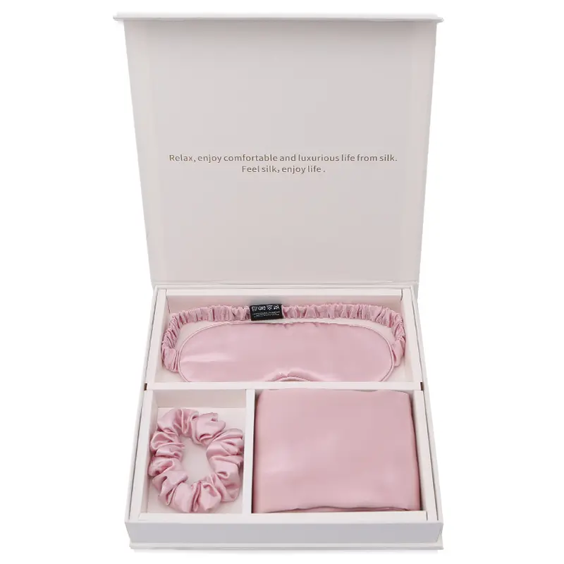 Super Soft 100% Pure Silk Pillowcase Luxury 16/19/22 momme Mulberry Silk Eye mask scrunchies Silk Pillow Case Gift Set