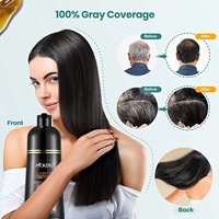 Vente en gros Extrait naturel de noix de coco Shampooing colorant pour cheveux Couleur rapide pour femmes hommes Salon de coiffure professionnel pour usage domestique