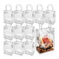 Sac en PVC en plastique transparent avec poignées sac d'emballage cadeau Transparent réutilisable pour l'anniversaire de mariage de Boutique