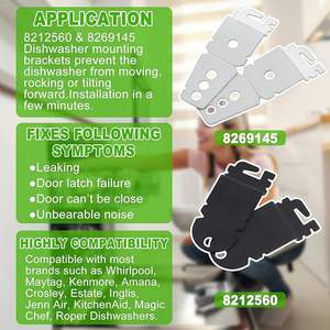Soporte de montaje para lavavajillas, plástico de 2,2 pulgadas, amplia compatibilidad para Whirlpool Kenmore Maytag - Product Image 3