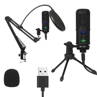 BM-65 USB التوصيل مكثف ميكروفون للكمبيوتر المحمول قوس حامل الألعاب تيار هيئة التصنيع العسكري يعيش مدونة فيديو البث الإذاعي بطاقة خلاط