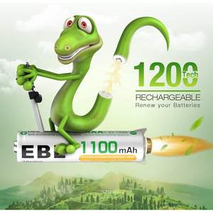 Piles AAA rechargeables Ni-MH préchargées EBL 1100 mAh, longue durée, lot de 8, capacités 600 mAh et 1000 mAh - Product Image 2