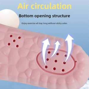 Semelles intérieures écologiques respirantes et confortables pour hommes, avec soutien de la voûte plantaire renforcé, massage complet de la paume, souples, élastiques et absorbant les chocs - Product Image 4