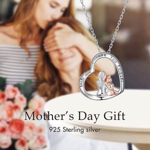 Collier pendentif cœur pour femme SPJ en argent sterling 925 plaqué rhodium avec zircone cubique 5A colorée, bijoux de fiançailles - Product Image 2