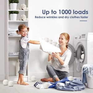 เครื่องเป่าลูกบอลขนสัตว์100% ลูกบอลขนสัตว์สำหรับซักผ้า2024ซักผ้าทำจากขนสัตว์อินทรีย์ติดป้ายได้ตามต้องการจากสหรัฐอเมริกา - Product Image 5