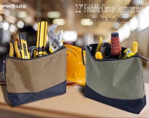 Biểu Tượng Tùy Chỉnh Màu Xanh Lá Cây Nhiệm Vụ Nặng Nề Công Cụ Túi Dây Kéo Lưu Trữ Túi Công Cụ Nhỏ Với Kim Loại Carabiner Túi - Product Image 3