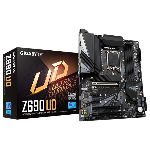 New Original Intel Z690 Motherboard for Gigabyte DDR5 ATX Form Factor 64GB RAM Capacity Integrated Graphics SATA for Desktop