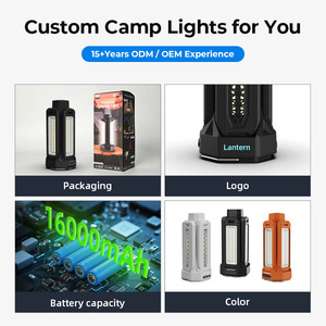 Đèn cắm trại LED 4 cánh lá, có thể điều chỉnh độ cao, tích hợp cổng USB-C, dung lượng pin 16000mAh, khuyến mãi nóng - Product Image 5