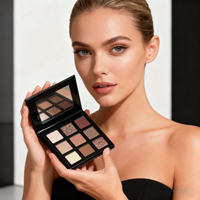 Mini Palette de fard à paupières de voyage Palette de fard à paupières neutre mat Nudes and Browns Blendable Fard à paupières scintillant de longue durée