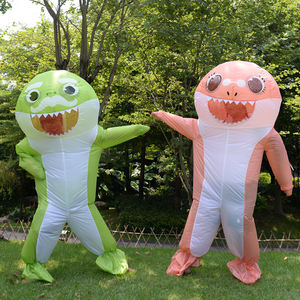 Costume gonflable de requin vert à grande bouche pour adulte, idéal pour les spectacles sur scène, déguisement amusant pour la famille, vêtements gonflables de requin - Product Image 3