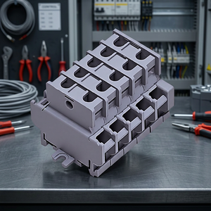 Bloc de bornes à vis double pont DTB-20 300VAC 20A pas de 10,6 mm pour connexions électriques haute tension - Product Image 2