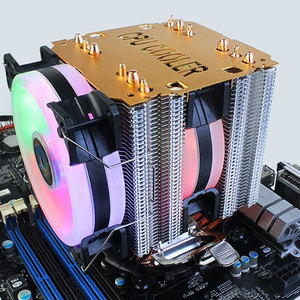 Enfriador de CPU de 4 Tubos de Calor, 3/4 Pines, 2011, RGB, Silencioso, Ventilador de Refrigeración para PC de Escritorio de 90 mm, Placa Base X99, Luz, 2 Ventiladores RGB para Placa Base X79 - Product Image 4