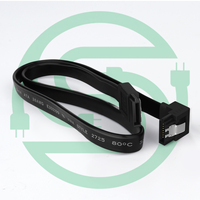 Kabel SATA III 35cm dengan Pengunci Lurus ke Sudut Kanan 90 Derajat, Kabel Data Kecepatan 6Gbps untuk HDD