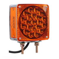 Feu de position carré LED double face avec clignotant latéral, lampe de marquage latérale pour remorque et camion à montage sur pied SAE/DOT/FMVSS108