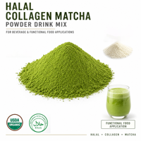 Mélange de poudre de collagène halal et de matcha pour boissons et applications alimentaires fonctionnelles