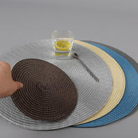 Forme ronde décoration de table à la maison tapis de table lavables antidérapants napperon de haute qualité napperons tissés en PP