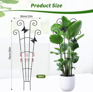 Lot de 2 treillis métalliques extensibles pour plantes avec finition laquée, support robuste pour plantes grimpantes, fleurs, lierre - Utilisation en intérieur - Product Image 3