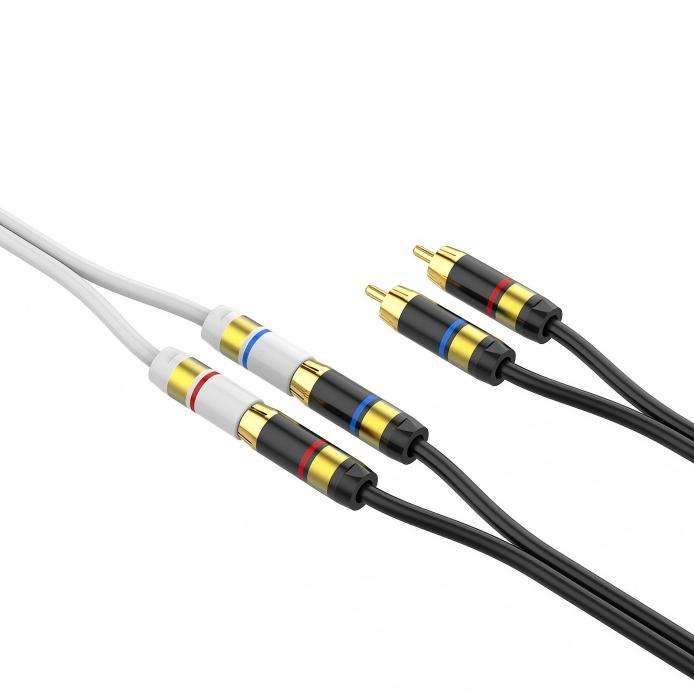HONPNK Audio Cable 2RCA Dual Lotus Interface TV Audio Connection Speaker Cable CD Amplifier Speaker Cable 2Male