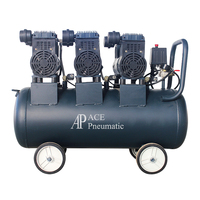 Compresseur d'air ACE China 8 Bar 32l 50l 5hp Portable Upright Piston Silence Dental Low Noise Vertical Tank Oil Free
