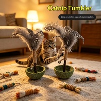 Mainan Kucing Catnip Tumbler - Permainan Interaktif Pengasah Gigi untuk Kucing