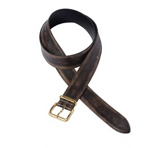Boucle carrée en acier en cuir de vache véritable, largeur 3,8 cm, pour hommes, écologique, durable, couleur marron, longueur personnalisée, impression de logo fantaisie - Product Image 4