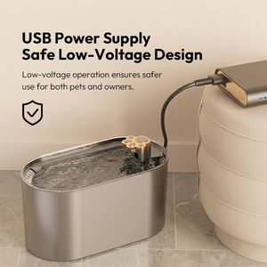 เครื่องให้น้ำแมวอัตโนมัติแบบเงียบ ความจุ 3 ลิตร แบบมีสาย สำหรับใช้ในบ้าน เพื่อสุขภาพแมวที่ดี - Product Image 4