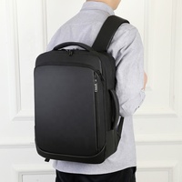 Sac à dos pour ordinateur portable professionnel imperméable de grande capacité, sac pour ordinateur de 15 pouces avec chargement USB pour les voyages et les trajets quotidiens