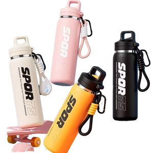 Termo Deportivo Portátil de Acero Inoxidable 316, Taza de Agua Aislada con Apertura Rápida de un Toque, Gran Capacidad para Hombres, con Pajita para Exteriores - Product Image 1