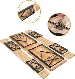 Set di <span class=keywords><strong>Tavoli</strong></span> <span class=keywords><strong>da</strong></span> Pranzo Pieghevoli Moderni per Hotel, Banchetti e Matrimoni, Panche in Legno per Uso in Parchi, Vendita all'Ingrosso - Product Image 6