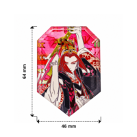 Standee Akrilik Potongan Permata Poligonal Ramah Lingkungan, Karakter Anime Tradisional Tionghoa Prajurit Berambut Merah, Dekorasi Meja, Hadiah