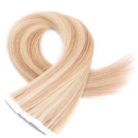 Ekstensi Rambut Remy Tape Berkualitas Tinggi, Lembut, Tak Terlihat, Tahan Air, 2.5g Per Lembar, Warna & Panjang Sesuai Pesanan, Supplier Grosir