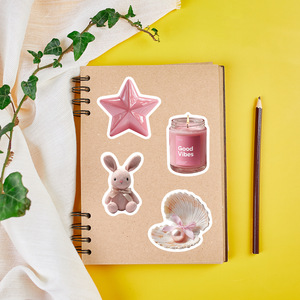 Set de 50 Pegatinas Decorativas de Graffiti Rosa con Diseño de Dibujos Animados, Estilo Coquette y Soft Girl, de PVC Impermeable, para Manualidades - Product Image 6