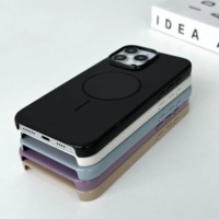 Étui brillant pour téléphone portable avec anneau magnétique fin et original pour iphone 15 16 Plus, couverture de chargement sans fil pour iphone 14 Pro Max