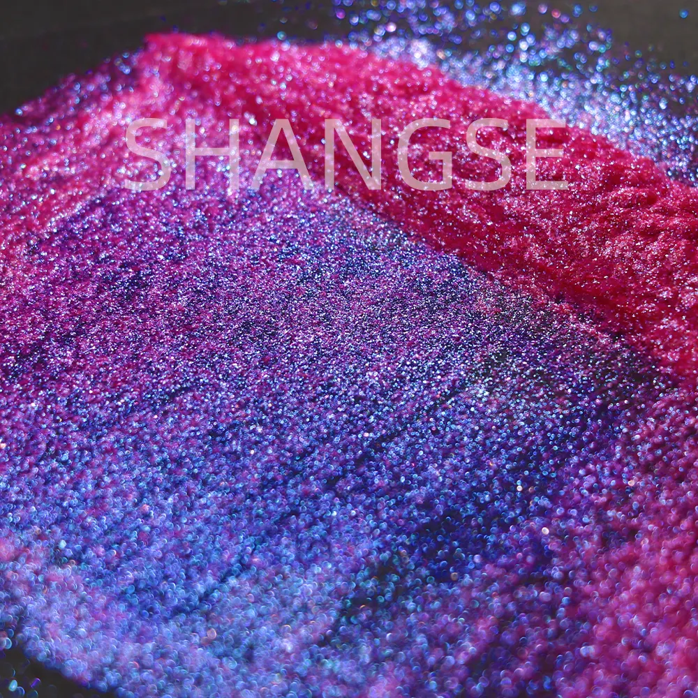 neu erschienen kosmetikqualität holographisches pigment pulver multichromes lidschatten-pigment für schönheitspflege make-up