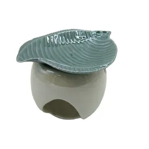 Ceramic Tealight Holder Essential Oil Burner Aromatherapy Wax Candle Tart Burner Warmer Diffuser Aroma Candle Warmers, Sea shell