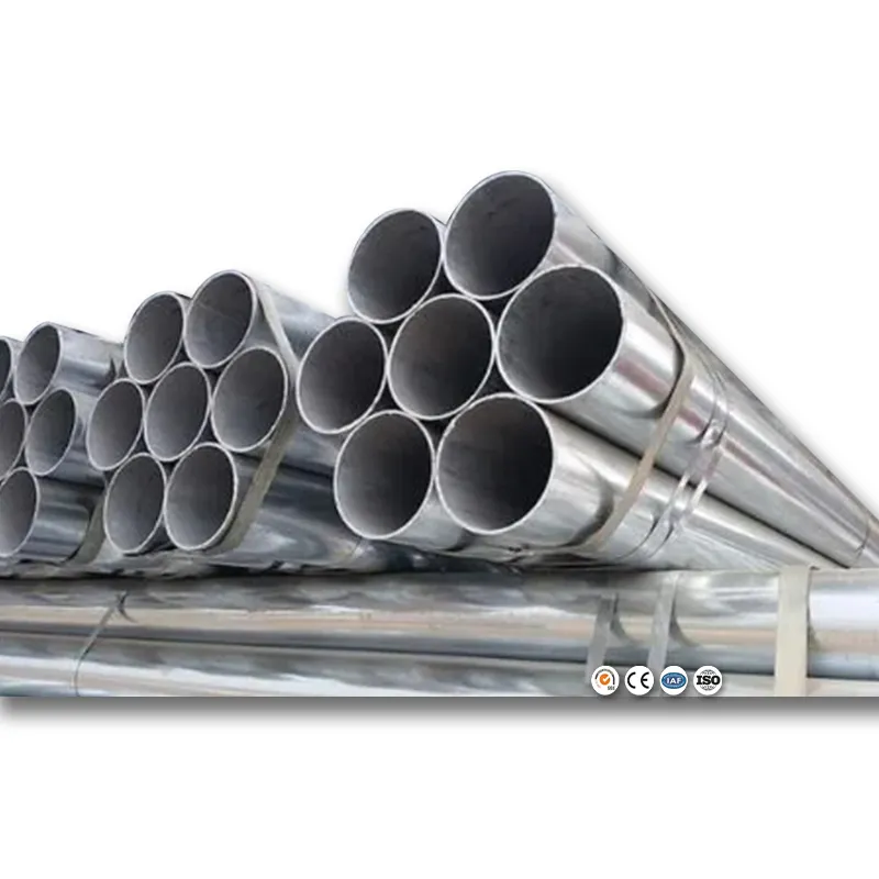 DX51D Z40 2 pouces 3 pouces 4 pouces 5 pouces 6 pouces BS 1387 ASTM A53 A 500 Tube galvanisé en acier au carbone d'usine